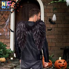 Cánh Thiên Thần 3D Dễ Thương - Khung Trang Phục Hóa Trang Halloween Bằng Lông Vũ Cao Cấp, Dây Đeo Co Giãn Cho Cosplay