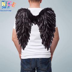 Cánh Thiên Thần 3D Dễ Thương - Khung Trang Phục Hóa Trang Halloween Bằng Lông Vũ Cao Cấp, Dây Đeo Co Giãn Cho Cosplay