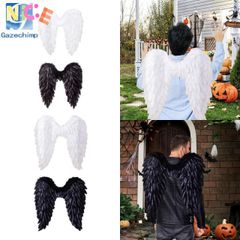 Cánh Thiên Thần 3D Dễ Thương - Khung Trang Phục Hóa Trang Halloween Bằng Lông Vũ Cao Cấp, Dây Đeo Co Giãn Cho Cosplay