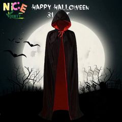 Áo Choàng Ma Cà Rồng Halloween Hai Mặt Kèm Mặt Nạ Cho Trẻ Em và Người Lớn - Phụ Kiện Hóa Trang Độc Đáo và Thú Vị