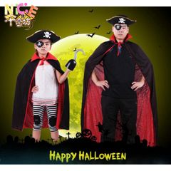 Áo Choàng Ma Cà Rồng Halloween Hai Mặt Kèm Mặt Nạ Cho Trẻ Em và Người Lớn - Phụ Kiện Hóa Trang Độc Đáo và Thú Vị