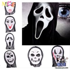 Combo Trang Phục Halloween Thần Chết - Áo Choàng, Mặt Nạ Cá Tính & Lưỡi Hái Bí Ẩn Cho Đêm Hội Ma Quái