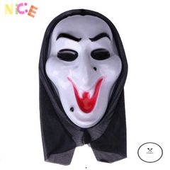 Bộ Hóa Trang Vô Diện Halloween - Áo Choàng Đen & Mặt Nạ Nhựa Trắng, Phù Hợp Tất Cả Giới Tính, Tham Dự Tiệc Cosplay & Sự Kiện Ấn Tượng