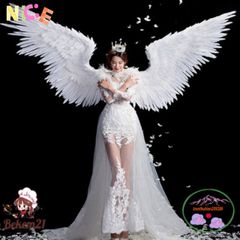 Cánh Thiên Thần Trắng Cosplay Lông Vũ - Đồ Hóa Trang Dành Cho Trẻ Em và Người Lớn, Nhiều Kích Thước và Màu Sắc