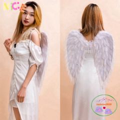 Cánh Thiên Thần Trắng Cosplay Lông Vũ - Đồ Hóa Trang Dành Cho Trẻ Em và Người Lớn, Nhiều Kích Thước và Màu Sắc