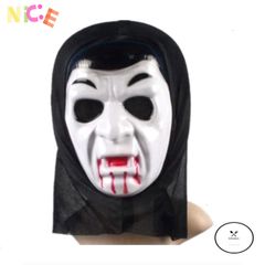 Bộ trang phục ma cà rồng đỏ đen với mặt nạ - Cosplay Halloween ấn tượng cho tín đồ công nghệ và người yêu phim kinh dị