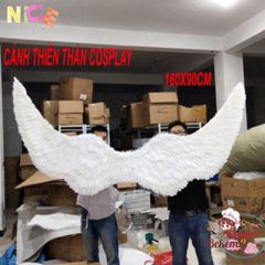 Cánh Thiên Thần Trắng Khổng Lồ 160x90CM - Phụ Kiện Cosplay Huyền Bí Dành Cho Halloween và Lễ Hội