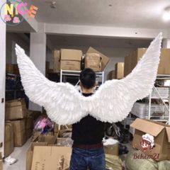 Cánh Thiên Thần Trắng Khổng Lồ 160x90CM - Phụ Kiện Cosplay Huyền Bí Dành Cho Halloween và Lễ Hội