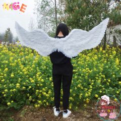 Cánh Thiên Thần Trắng Khổng Lồ 160x90CM - Phụ Kiện Cosplay Huyền Bí Dành Cho Halloween và Lễ Hội