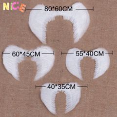 Cánh Thiên Thần Trắng 100cm x 80cm - Phụ Kiện Hóa Trang Đẹp Cho Lễ Hội & Cosplay, Chất Liệu Lông Mịn, Vẻ Ngoài Sang Trọng