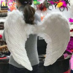 Cánh Thiên Thần Trắng 100cm x 80cm - Phụ Kiện Hóa Trang Đẹp Cho Lễ Hội & Cosplay, Chất Liệu Lông Mịn, Vẻ Ngoài Sang Trọng