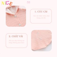 Áo Choàng Chống Nắng Tai Thỏ Hinata AC001 - Áo Khoác Bảo Vệ Cho Bé Ngày Hè - Chất Liệu Cotton Nhẹ, Thiết Kế Dễ Thương, Nhiều Màu Sắc