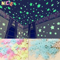 100 Ngôi Sao Dạ Quang Nhựa - Trang Trí Phòng Ngủ Bé Yêu – Hiệu Ứng Phát Sáng Lung Linh Cho Phòng Trẻ Em