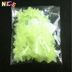 Bộ 100 Miếng Dán Tường 3D Ngôi Sao Dạ Quang Phát Sáng - Trang Trí Phòng Ngủ Bé Yêu, Tạo Không Gian Lung Linh, Bí Ẩn