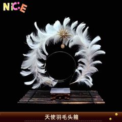 Băng Đô Cánh Thiên Thần và Ác Quỷ Halloween - Phụ Kiện Cosplay Lông Vũ Độc Đáo, Thời Trang Dành Cho Tiệc Tùng