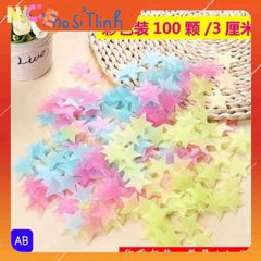 Bịch 100 Ngôi Sao Phát Sáng Dán Tường - Trang Trí Nhà Ở Giúp Tăng Cường Không Gian Sống Ấm Áp - Giao Hàng Miễn Phí