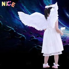 Cánh Thiên Thần Xinh Đẹp Cho Bé Gái - Phụ Kiện Hoá Trang Halloween Noel Huyền Bí - Combo Cánh và Phụ Kiện Thời Trang