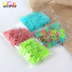 Bộ 100 Decal Dạ Quang Ngôi Sao Nhiều Màu - Trang Trí Phát Sáng Không Gian Phòng Trẻ Em, An Toàn, Dễ Dán, Tạo Hiệu Ứng Huyền Ảo