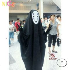 Bộ trang phục Cosplay Vô Diện - Áo Choàng Đen, Mặt Nạ Kaonashi từ Studio Ghibli - Phụ Kiện Hóa Trang Độc Đáo Cho Người Lớn và Trẻ Em