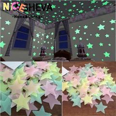 Bộ 100 Nhãn Dán Tường Dạ Quang NAMSHEVA - Ngôi Sao Nhiều Màu DIY Phát Sáng Trong Bóng Tối, Trang Trí Phòng Ngủ Bé An Toàn & Sáng Tạo
