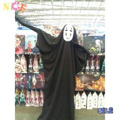 Bộ Hóa Trang Vô Diện Đen - Áo Choàng Huyền Bí và Mặt Nạ Nhựa Nhẹ Cho Tiệc Halloween và Lễ Hội, Nhiều Kích Cỡ Chọn Lựa