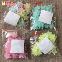 100 Miếng Dán Ngôi Sao Dạ Quang - Trang Trí Phòng Ngủ Tỏa Sáng Trong Đêm, Chất Liệu Nhựa Cao Cấp, Màu Xanh Pastel