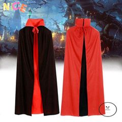 Áo Choàng Ma Cà Rồng Đỏ Đen và Mặt Nạ Halloween - Trang Phục Cosplay Hoàn Hảo Cho Dịp Halloween và Tiệc Tùng