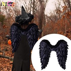 Cánh Thiên Thần Lông Vũ Dễ Thương - Trang Phục Halloween Có Dây Đeo Đàn Hồi Cho Lễ Hội Cosplay, Phụ Kiện Thời Trang 3D