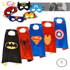 Bộ Trang Phục Siêu Nhân Cho Bé - Gồm Áo Choàng và Mặt Nạ Spiderman, Superman, Batman - Đồ Chơi Hóa Trang Kích Thích Sáng Tạo