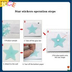 Sticker Dán Tường Ngôi Sao Phát Sáng 3D - Bộ 100 Chiếc Tạo Không Gian Lung Linh Lãng Mạn, Quà Tặng Ý Nghĩa Cho Người Thân