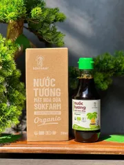 Combo Gia Vị Hữu Cơ Dành Cho Bé Ăn Dặm - Nước Tương, Đường, Mật Hoa Dừa Sokfarm - Thực Phẩm An Toàn, Nguyên Liệu Tự Nhiên