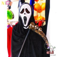 Bộ Đồ Hóa Trang Halloween - Áo Choàng, Mặt Nạ Thần Chết & Lưỡi Hái Bí Ẩn Cho Tiệc Tùng Kỳ Diệu
