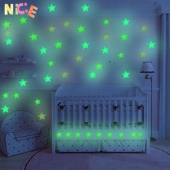 Bộ 100 Nhãn Dán Ngôi Sao Phát Sáng Neon Dạ Quang - Trang Trí Phòng Trẻ Em, Tạo Không Gian Bầu Trời Kỳ Diệu Ban Đêm