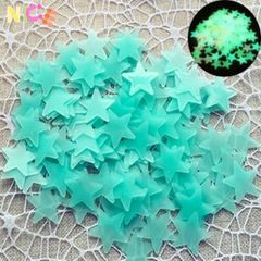 Bộ 100 Tem Ngôi Sao 3D Phát Sáng Dán Tường Trang Trí - Hiệu Ứng Dạ Quang Đầy Sáng Tạo cho Phòng Ngủ Trẻ Em