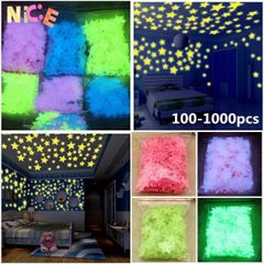 Bộ 100 Miếng Dán Tường Ngôi Sao 3D Dạ Quang Phát Sáng - Trang Trí Độc Đáo Cho Không Gian Sống Thêm Lung Linh