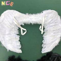 Đôi Cánh Thiên Thần và Ma Hắc Ám Bằng Lông Vũ - Phụ Kiện Cosplay Halloween Cho Trẻ Em và Người Lớn