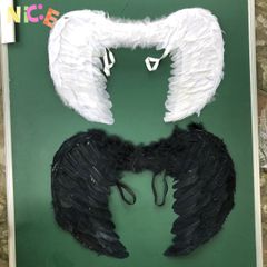 Đôi Cánh Thiên Thần và Ma Hắc Ám Bằng Lông Vũ - Phụ Kiện Cosplay Halloween Cho Trẻ Em và Người Lớn