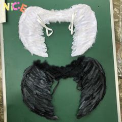 Đôi Cánh Thiên Thần và Ma Hắc Ám Bằng Lông Vũ - Phụ Kiện Cosplay Halloween Cho Trẻ Em và Người Lớn