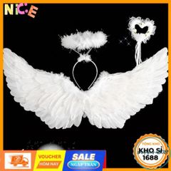 Cánh Thiên Thần Huyền Bí Cho Bé Gái - Phụ Kiện Halloween & Giáng Sinh Đẹp - Size Nhỏ, Vừa, Lớn, Quà Tặng Thú Vị