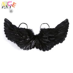 Cánh Thiên Thần Đen Trắng Cao Cấp Cho Trẻ Em & Người Lớn - Phụ Kiện Thời Trang Sang Trọng, Kích Thước 60x35cm hoặc 80x40cm