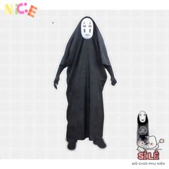 Bộ Trang Phục Hóa Trang Huyền Bí: Áo Choàng Đen & Mặt Nạ Vô Diện Cho Trẻ Em và Người Lớn - VBJ80 SZIPPER