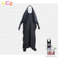 Bộ trang phục Halloween bí ẩn - Áo choàng đen và mặt nạ vô diện VBJ80 SZIPPER cho trẻ em và người lớn, hoàn hảo cho lễ hội hóa trang
