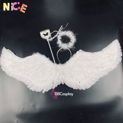 Cánh Thiên Thần Lông Ngỗng Trắng BBCOSPLAY Cho Trẻ Em - Phụ Kiện Hóa Trang Dễ Thương Nhiều Kích Cỡ 60-160cm