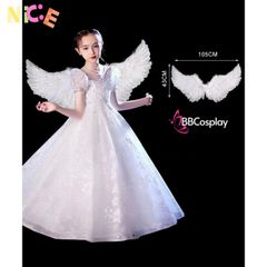 Cánh Thiên Thần Lông Ngỗng Trắng BBCOSPLAY Cho Trẻ Em - Phụ Kiện Hóa Trang Dễ Thương Nhiều Kích Cỡ 60-160cm