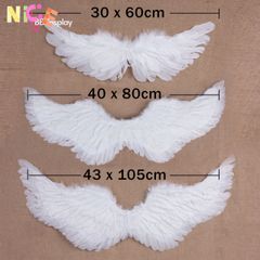 Cánh Thiên Thần Lông Ngỗng Trắng BBCOSPLAY Cho Trẻ Em - Phụ Kiện Hóa Trang Dễ Thương Nhiều Kích Cỡ 60-160cm