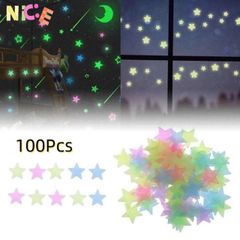 Bộ 100 Ngôi Sao Dạ Quang Đủ Màu - Dán Tường Phát Sáng Lấp Lánh Ban Đêm Cho Phòng Ngủ Trẻ Em, Tạo Không Gian Kỳ Diệu