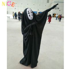 Bộ trang phục Vô Diện - Áo choàng đen huyền bí và mặt nạ cosplay cho tín đồ yêu thích hóa trang - Đủ các kích thước cho trẻ em và người lớn