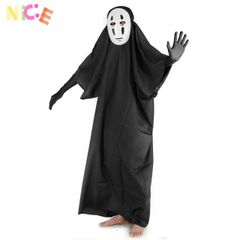 Bộ trang phục Vô Diện - Áo choàng đen huyền bí và mặt nạ cosplay cho tín đồ yêu thích hóa trang - Đủ các kích thước cho trẻ em và người lớn