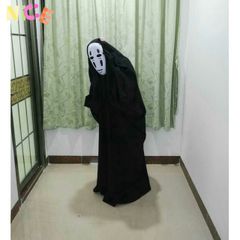 Bộ trang phục Vô Diện - Áo choàng đen huyền bí và mặt nạ cosplay cho tín đồ yêu thích hóa trang - Đủ các kích thước cho trẻ em và người lớn