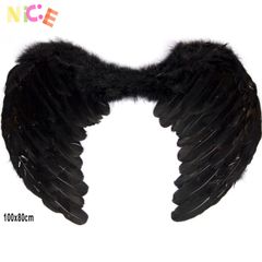 Cánh Thiên Thần Cosplay Đen Trắng - Đôi Cánh Lông Vũ Dành Cho Tiệc Tùng và Hóa Trang ấn Tượng